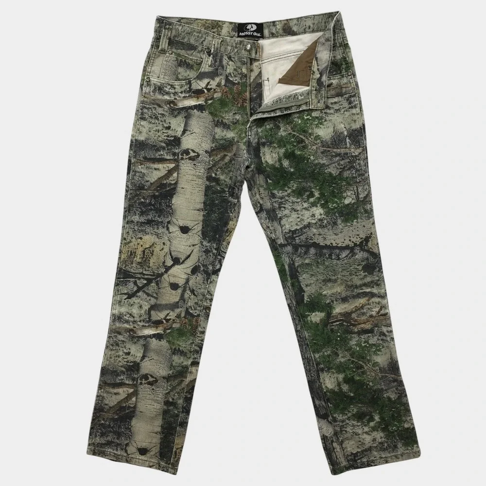 Mossy Oak Mens Camo Hunting Pants Camouflage Cotton Outdoor Work Trousers 34x32